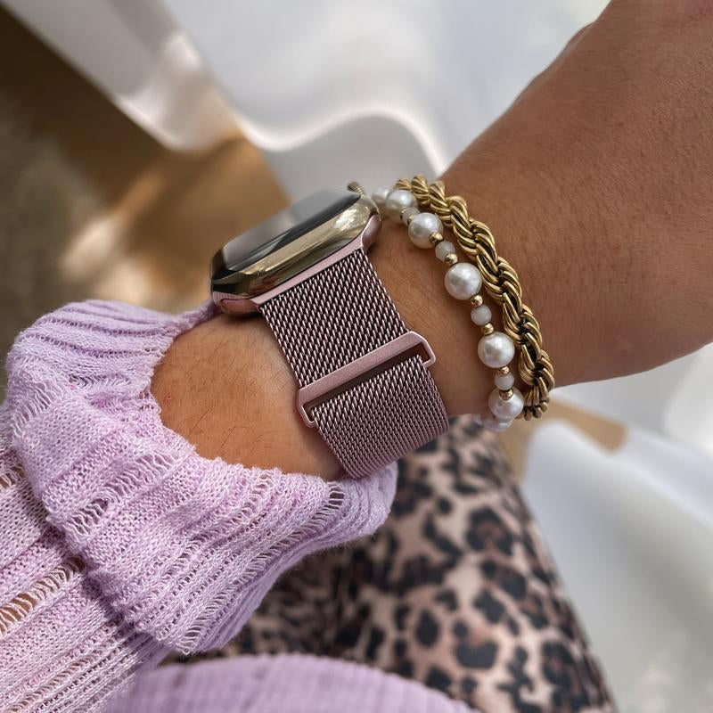 Apple Watch Magnet Band - Women'S Metal Band with Magnetic Buckle, Stainless Steel Mesh, Lightweight and Durable Durable Steel Durable Steel