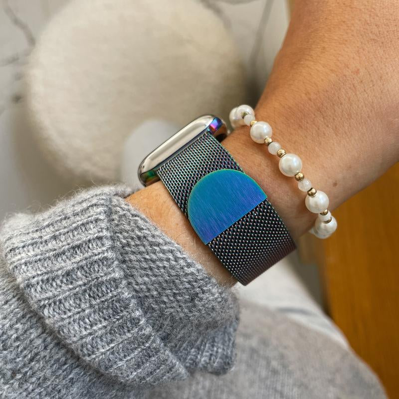 Apple Watch Magnet Band - Women'S Metal Band with Magnetic Buckle, Stainless Steel Mesh, Lightweight and Durable Durable Steel Durable Steel