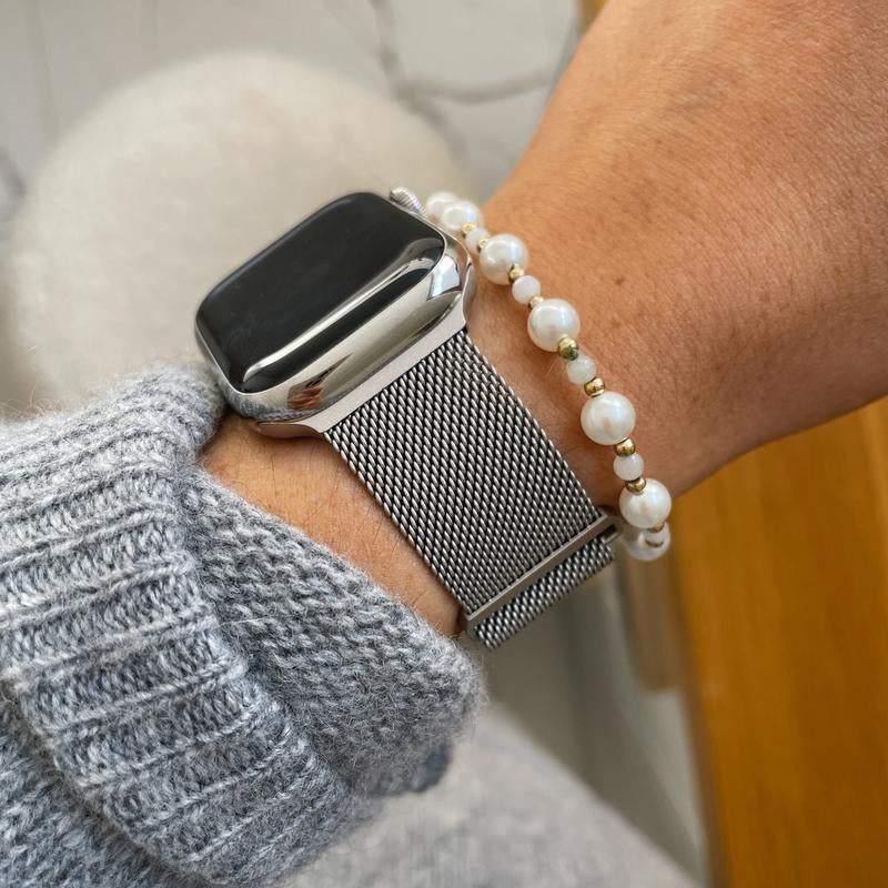 Apple Watch Magnet Band - Women'S Metal Band with Magnetic Buckle, Stainless Steel Mesh, Lightweight and Durable Durable Steel Durable Steel