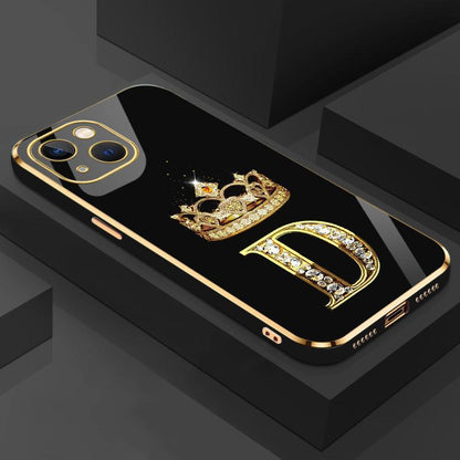 Suitable for [Iphone 14] New High-End Crown Electroplated Gold Edge Mobile Phone Case New Business Simple Explosion-Proof Mobile Phone Case Affordable Anti-Fall Anti-Fingerprint 995