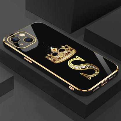 Suitable for [Iphone 14] New High-End Crown Electroplated Gold Edge Mobile Phone Case New Business Simple Explosion-Proof Mobile Phone Case Affordable Anti-Fall Anti-Fingerprint 995