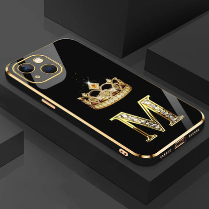 Suitable for [Iphone 14] New High-End Crown Electroplated Gold Edge Mobile Phone Case New Business Simple Explosion-Proof Mobile Phone Case Affordable Anti-Fall Anti-Fingerprint 995