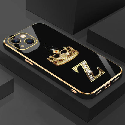 Suitable for [Iphone 14] New High-End Crown Electroplated Gold Edge Mobile Phone Case New Business Simple Explosion-Proof Mobile Phone Case Affordable Anti-Fall Anti-Fingerprint 995