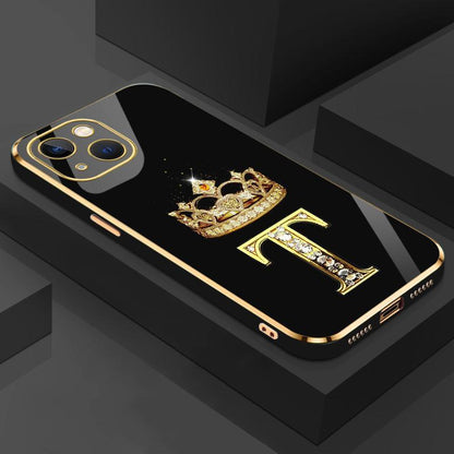 Suitable for [Iphone 14] New High-End Crown Electroplated Gold Edge Mobile Phone Case New Business Simple Explosion-Proof Mobile Phone Case Affordable Anti-Fall Anti-Fingerprint 995